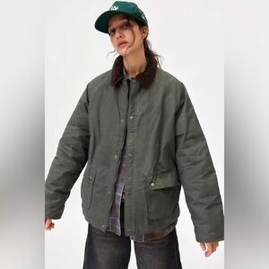 NEW Urban Outfitters BDG George Waxed Barn Jacket Dark Grey